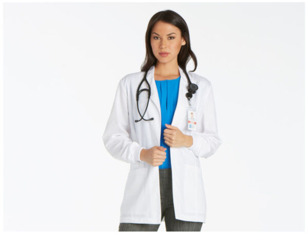 1302 Bata médica femenina White