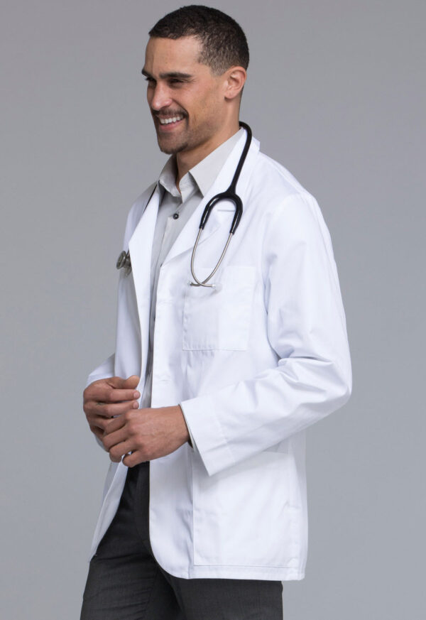 1389 Bata médica masculina White - Imagen 4
