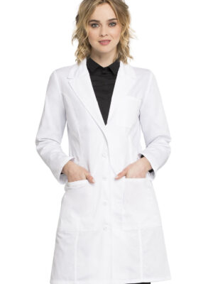 2411 Bata médica femenina White