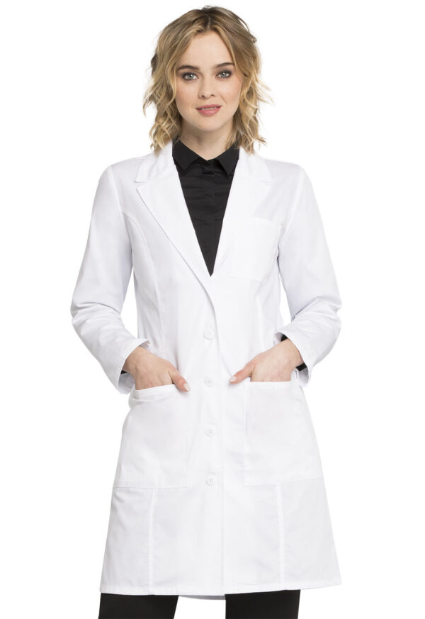 2411 Bata médica femenina White