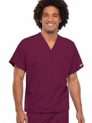 4777 Top unisex cuello en V Wine