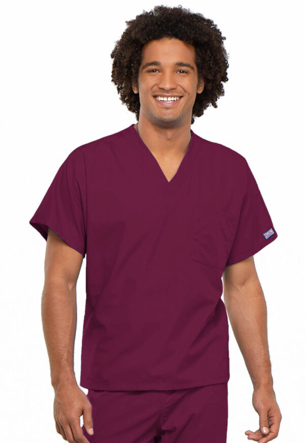 4777 Top unisex cuello en V Wine