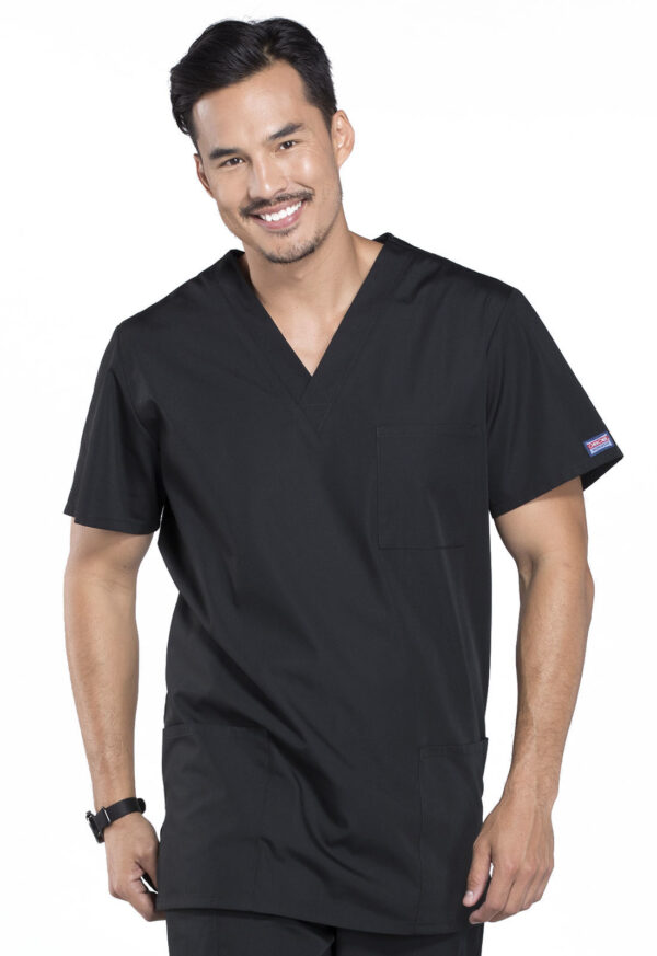 4876 Top cuello V unisex Black