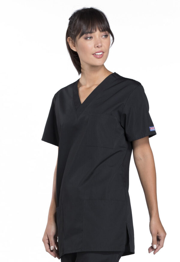 4876 Top cuello V unisex Black - Imagen 4