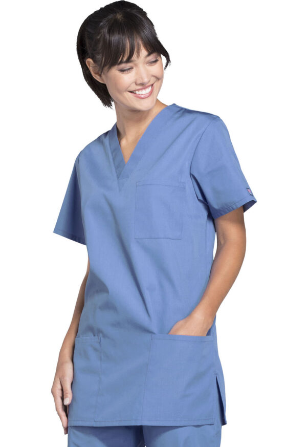 4876 Top cuello V unisex Ciel - Imagen 4