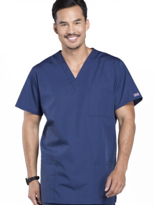 4876 Top cuello V unisex Navy