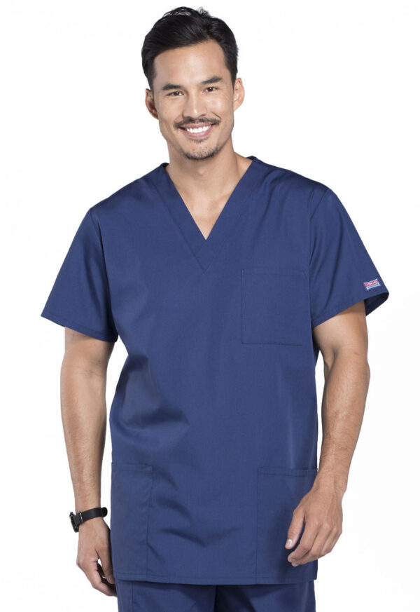 4876 Top cuello V unisex Navy