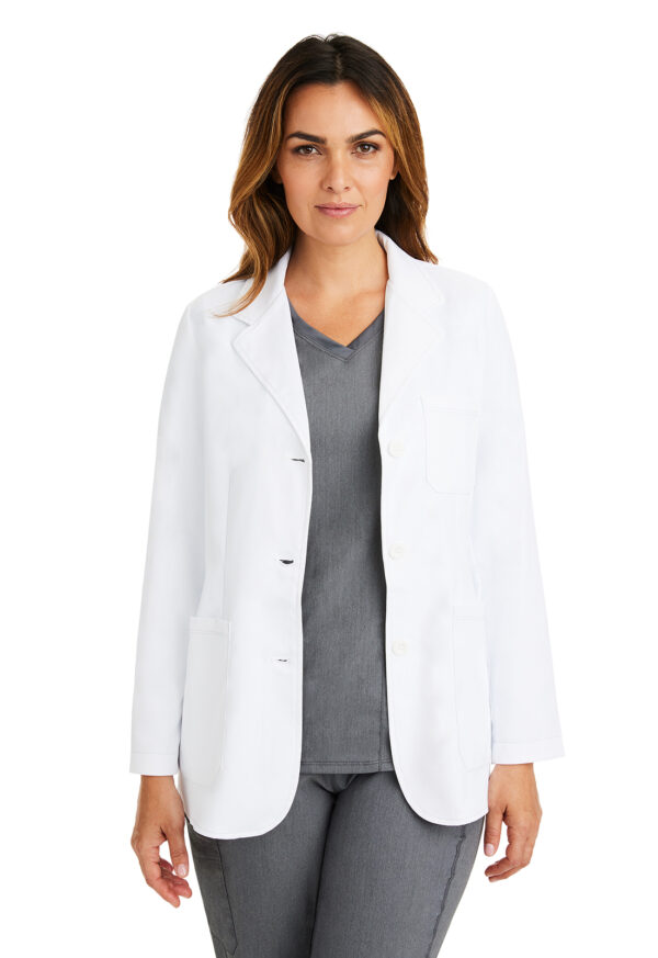 5160 Bata médica femenina White