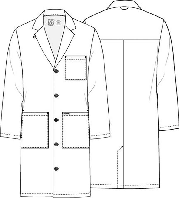 CK412 Bata médica masculina White - Imagen 2