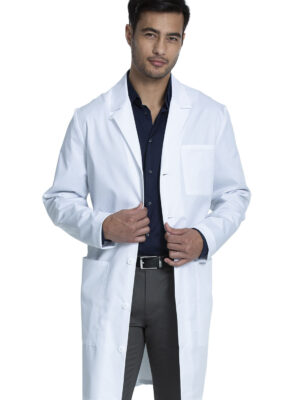 CK412 Bata médica masculina White