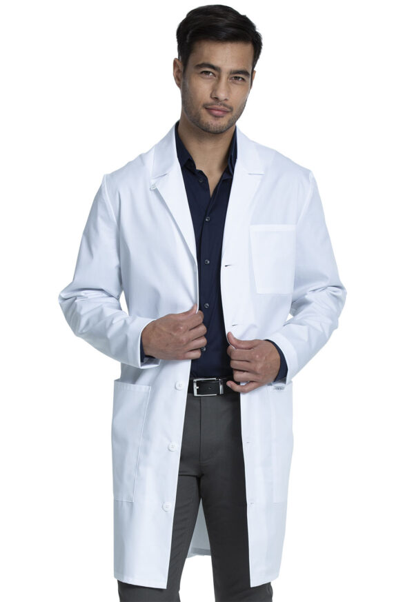 CK412 Bata médica masculina White