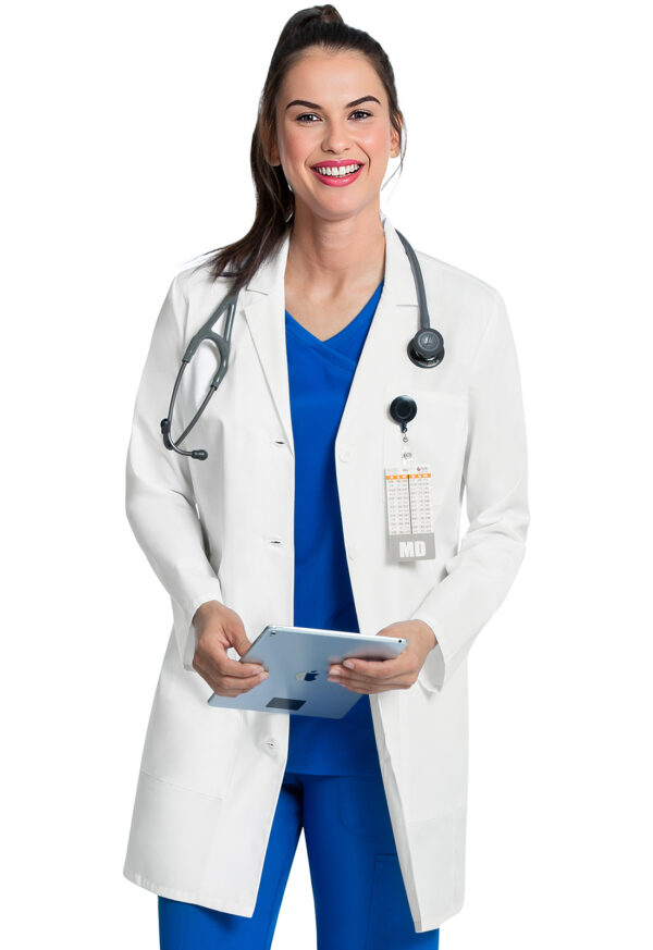 CK452 Bata médica femenina White