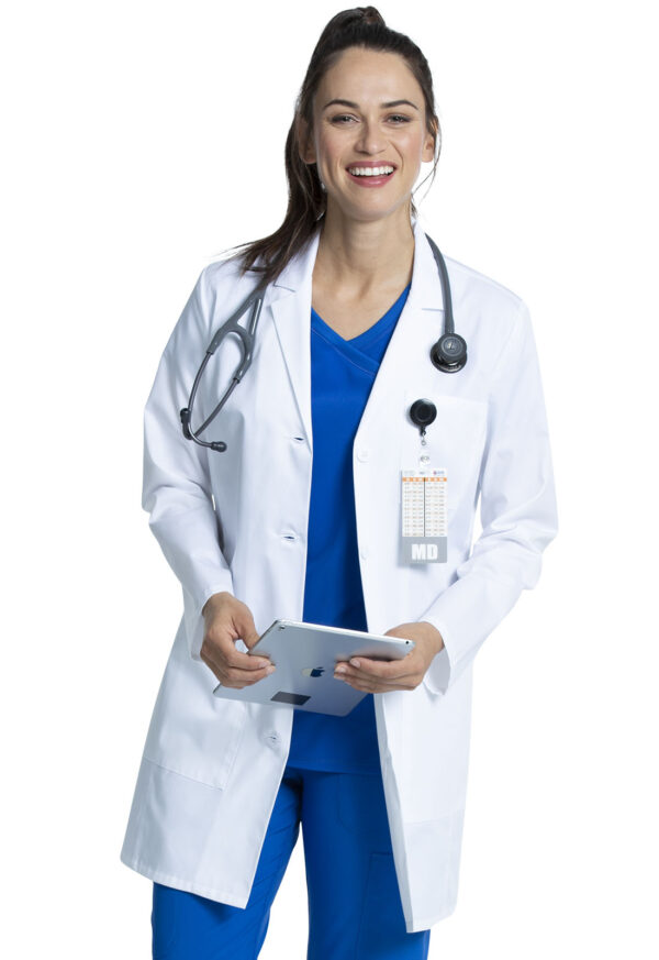 CK452 Bata médica femenina White