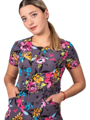 CK609 Top femenino Electric Blossoms