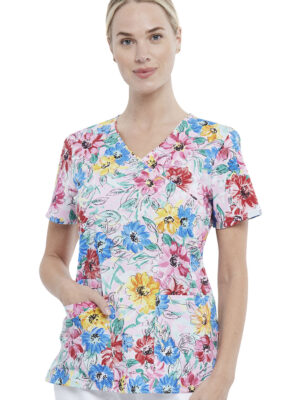 CK614 Top femen. WatercolorBlossoms