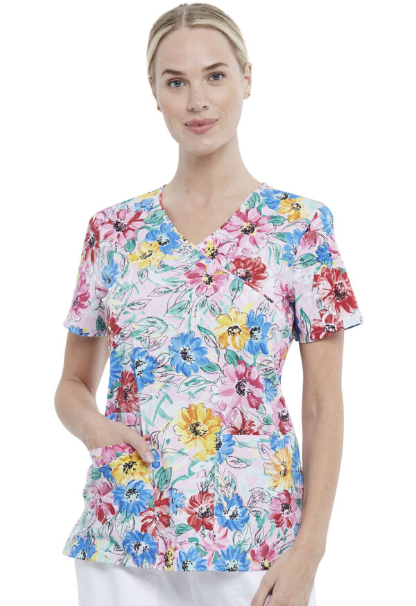 CK614 Top femen. WatercolorBlossoms