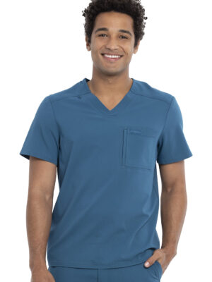 CK887A Top cuello V masc. Caribbean Blue