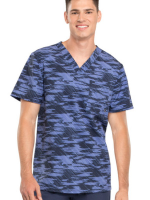 CK902 Top cuello V masc. Estampado