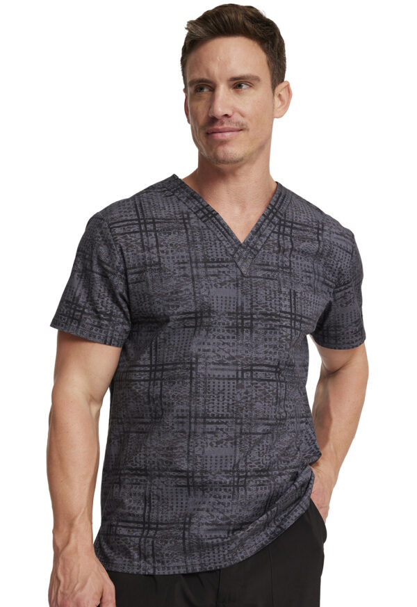 DK725 Top masculino Plaid Distress - Imagen 2