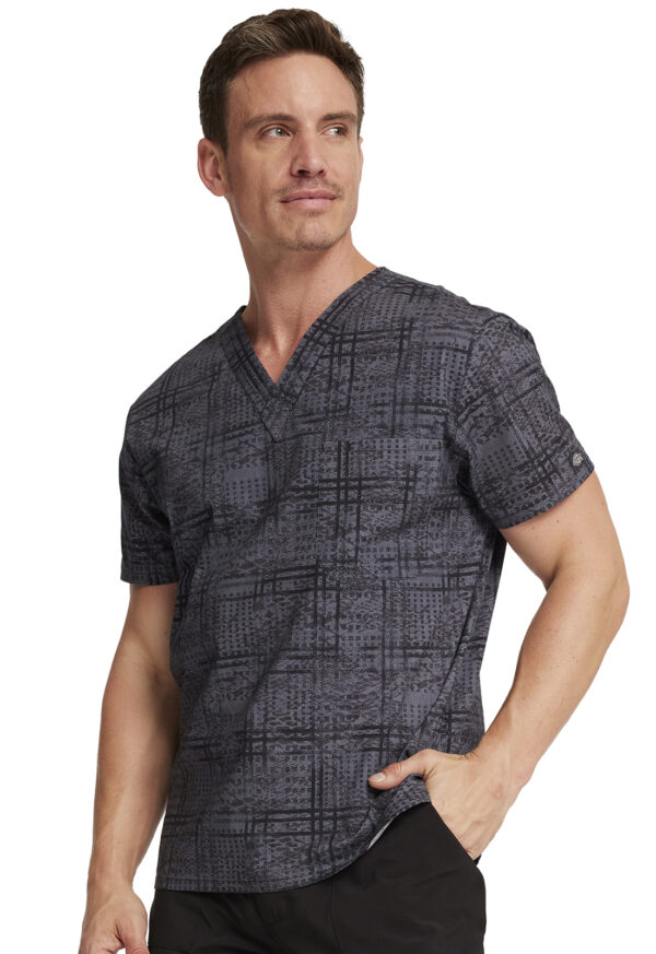 DK725 Top masculino Plaid Distress - Imagen 3