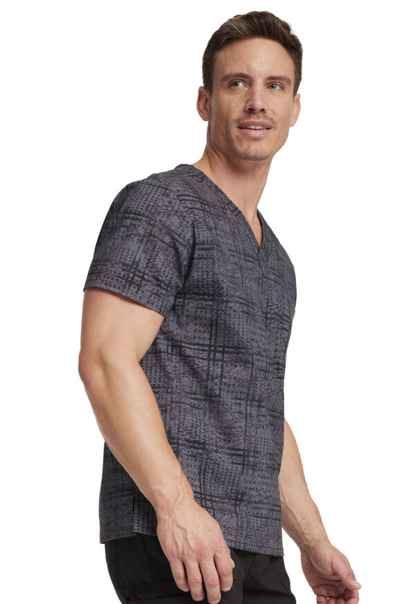 DK725 Top masculino Plaid Distress - Imagen 5