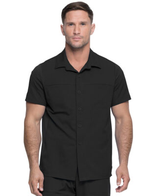 DK820 Top masculino con botones Black