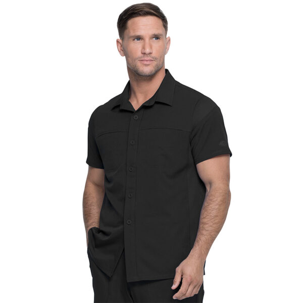 DK820 Top masculino con botones Black - Imagen 2