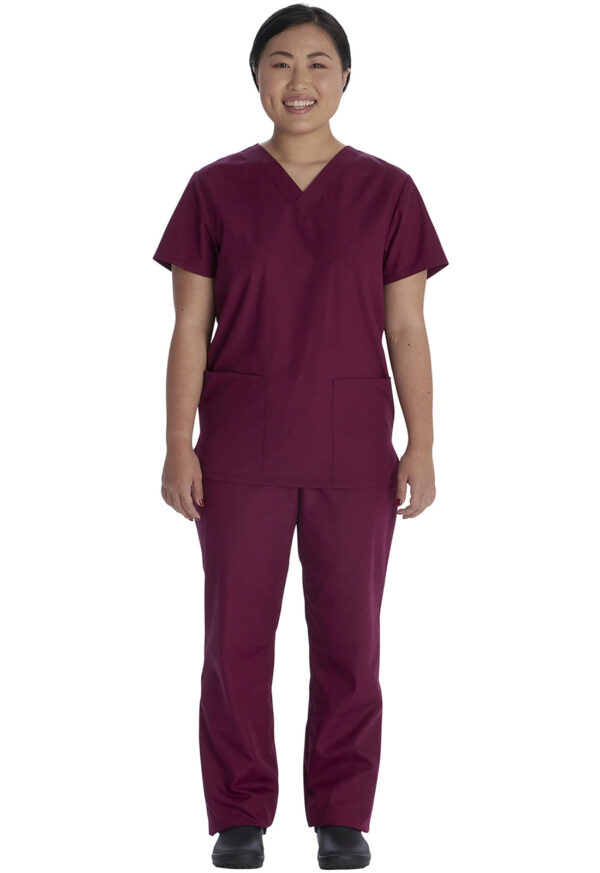 VT526C Conjunto pant. y top Unisex Wine - Imagen 8