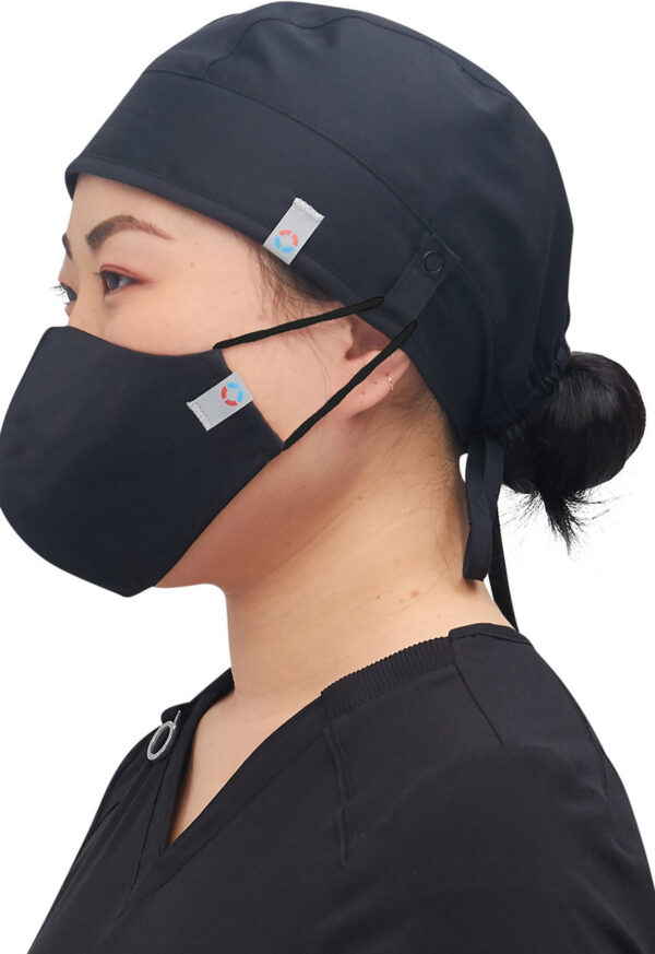 WW507AB Gorro médico unisex Black