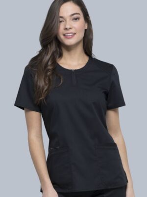WW602 Top femen. cuello redondo Black