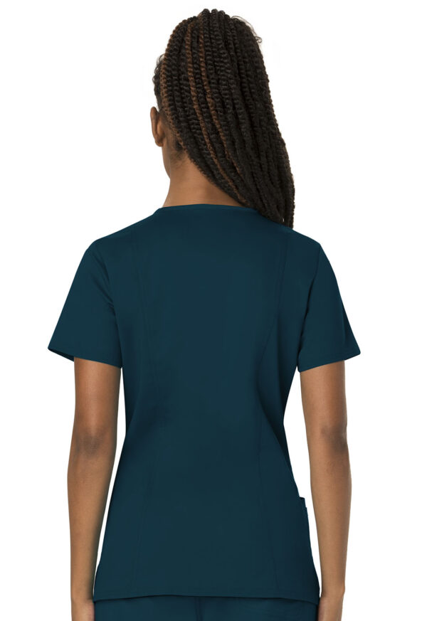 WW620 Top cuello V femen. Caribbean Blue - Imagen 2