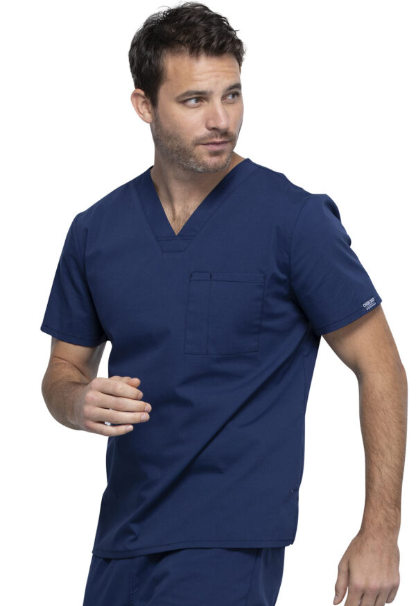 WW644 Top unisex cuello en V Navy - Imagen 4