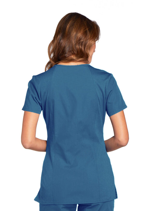 WW645 Top cuello V femen. Caribbean Blue - Imagen 3