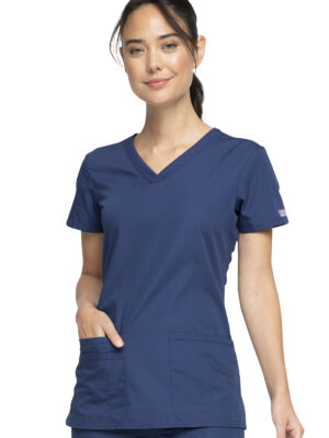 WW645 Top cuello V femen. Navy