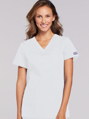 WW645 Top cuello V femen. White
