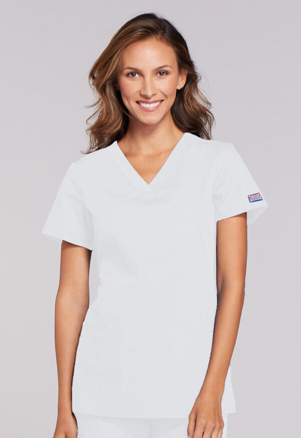WW645 Top cuello V femen. White