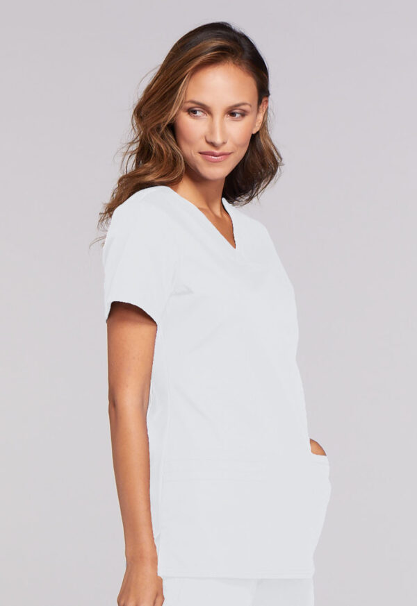 WW645 Top cuello V femen. White - Imagen 5