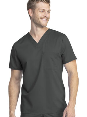 WW742AB Top unisex cuello en V Pewter