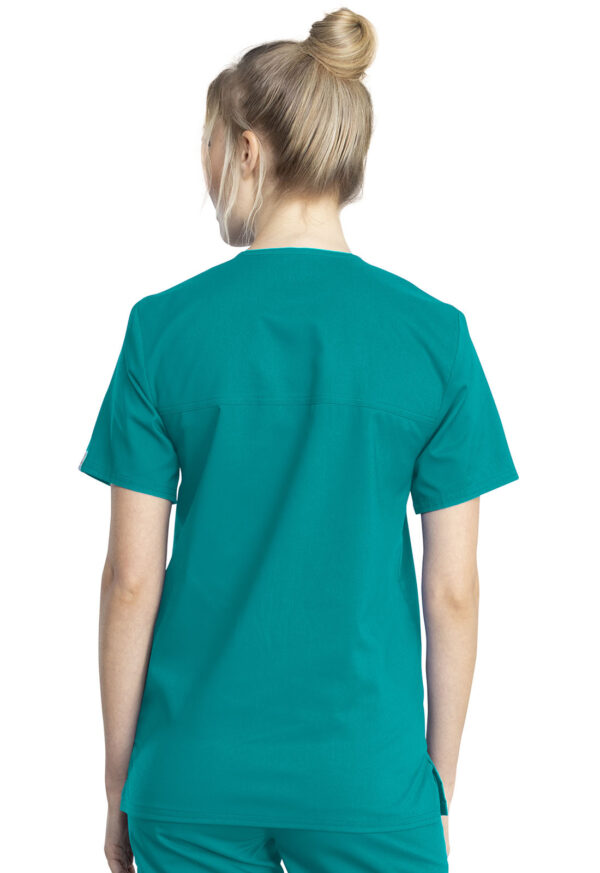 WW742AB Top unisex cuello en V Teal - Imagen 4