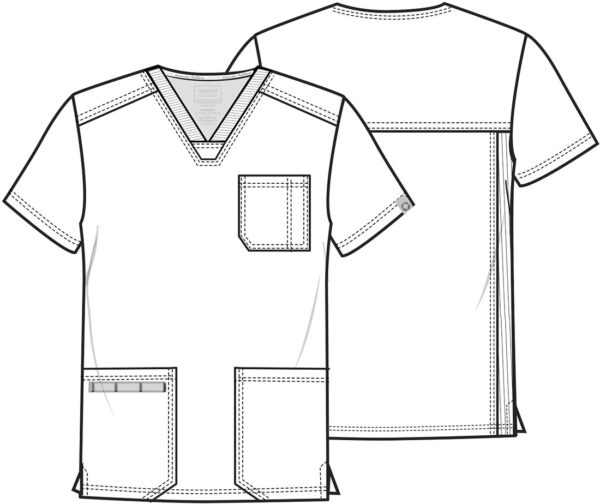 WW760AB Top cuello V masc. Pewter - Imagen 2