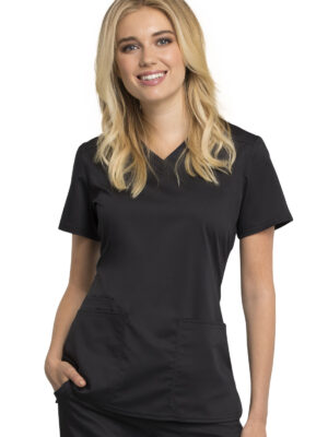 WW770AB Top cuello V femen. Black