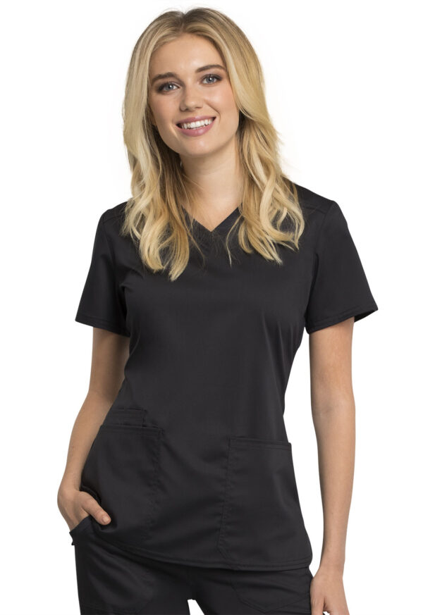 WW770AB Top cuello V femen. Black