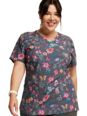 DK616 Top femenino Butterflies Abloom