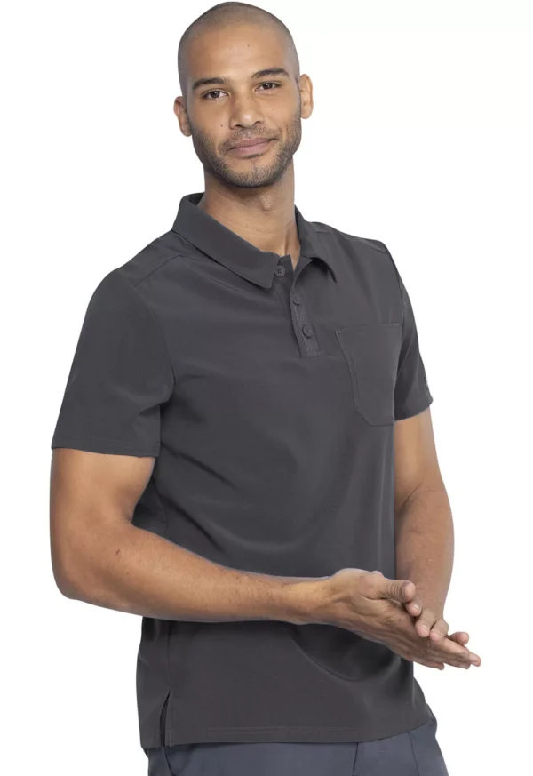 DK925 Camiseta polo masculina Pewter - Imagen 2