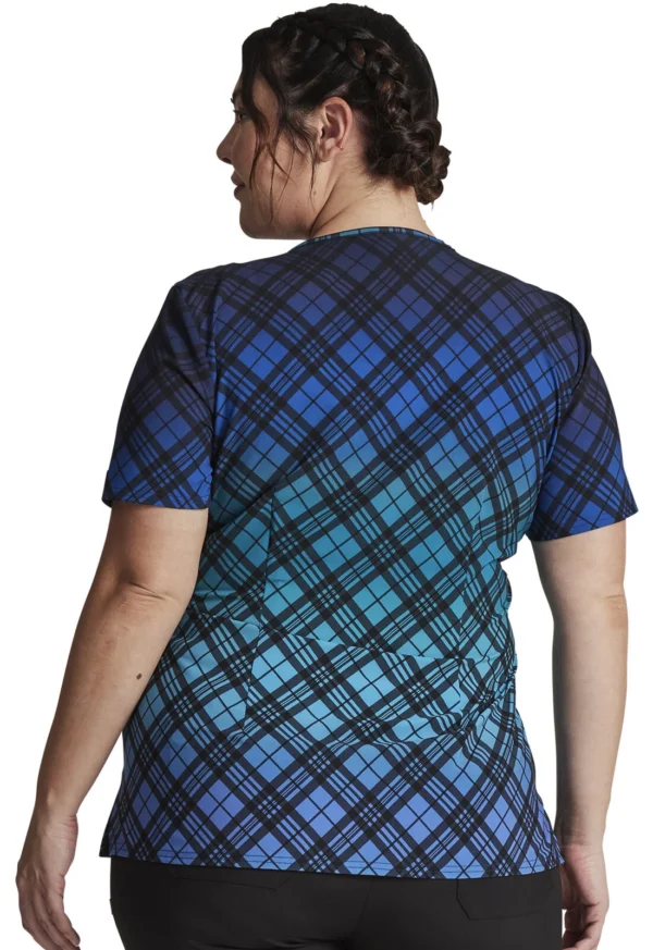 DK853 Top femenino Fading Plaid - Imagen 3
