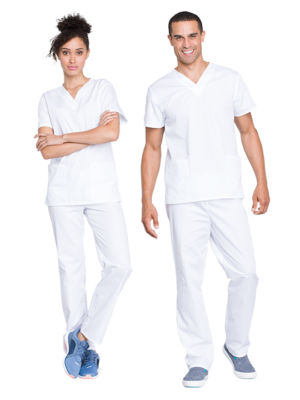 WW530C Conjunto top y pantalón unisex White