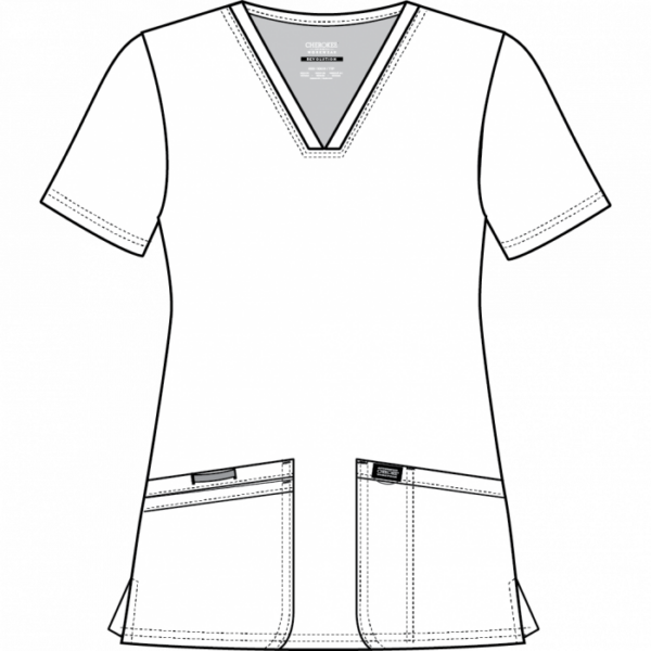 WW620 Top femen. cuello en V Black - Imagen 3