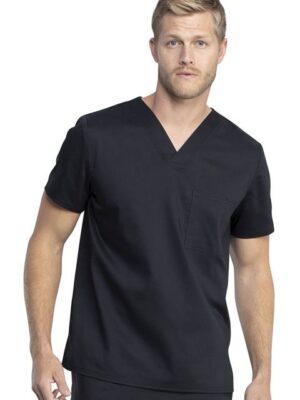 WW742AB Top unisex cuello en V Black