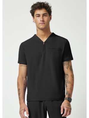IN702A Top masculino con cierre Black