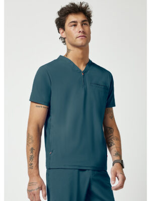 IN702A Top masculino con cierre Caribbean Blue